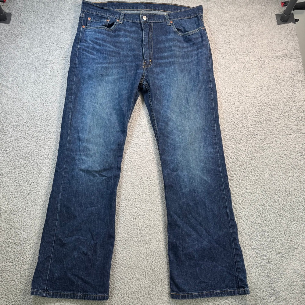 Levis 527 Slim Bootcut Jeans Mens 40x30 Dark Wash Blue Denim Stretch 05527-0534